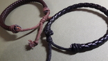 Плетенные браслеты оберег кожа 2 новых + 1 шт, регулируемый размер, фото №10
