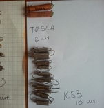 Конденсаторы: К50 - 27 шт, К53 - 10 шт, Tesla - 2 шт, фото №4