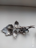 Серебряная брошь Царского периода и Брошь с Янтарем советского периода 875, фото №12