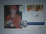 1 Доллар 2002 50 лет правлению Королевы Елизаветы II (Серебро 0.925, 25.18г), Канада, фото №2