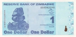Зимбабве 1 доллар 2009 г UNC, фото №2