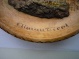 Старая деревянная декоративная тарелка ручная работа, фото №4