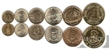 Paraguay Парагвай - 5 шт х набор 6 монет 1 5 10 50 100 500 Guaranies 1990 - 2002 aUNC, фото №3