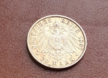 20 марок 1897 Гамбург. Золото, фото №6