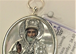 Икона сувенир святой Николай Чудотворец серебро 925 проба 34.80 грамма, фото №3