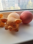 Резиновые игрушки СССР, свинка , поросенок , мишка , мячи, фото №4