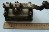 Ключ Морзе,телеграфного аппарата.Деревяная ручка., фото №2