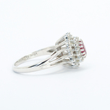 Золотое кольцо с натуральным рубином и бриллиантами, фото №5