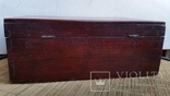 Шкатулка старовинна деревяна Н9,5х25х15 см, фото №5