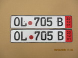 Номера на авто пара алюминий (355гр.), фото №2