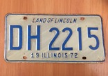 Лицензионный, автомобильный номерной знак. США / USA DH 22-15 1972г., фото №2
