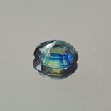 Сине-жёлтый мадагаскарский сапфир 0.51ст негрет 5х4х2.6мм, фото №4