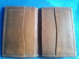 Старая обложка-бумажник периода СССР натуральная кожа 15Х10см, фото №9