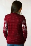  Жіночий в'язаний светр різдвяний (71), фото №4