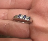 Золотое кольцо с сапфирами и бриллиантами, фото №6
