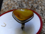 Серебряное кольцо с янтарем, фото №7