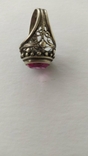 Кольцо серебро 875 проба звезда с камнем Аметист., фото №4