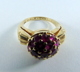 Золотое кольцо с рубинами, фото №6