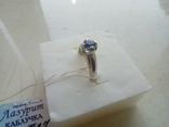 Срібний перстень із сапфіром новий р. 17,5, фото №6