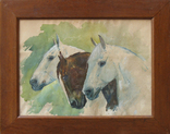 Юлиуш Хольцмюллер (1876-1932). Три лошади, фото №2