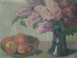 Адольф Хиронь (1882-1930). Натюрморт с сиренью, фото №3