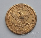 5 долларов 1880 сша 5 dollars 1880 USA, фото №3