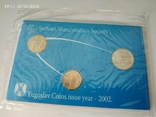 Набор Югославия 1,2,5 динаров 2002 год, фото №3