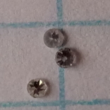 Бриллиант 3 штуки  1.7 мм, 0.054 Сt, фото №3