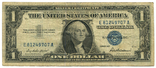 Серебряный сертификат один доллар.1957 год., фото №2