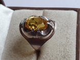 Советский женский перстень. Серебро 875 проба. Размер 1, фото №4