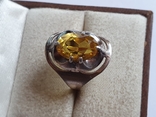 Советский женский перстень. Серебро 875 проба. Размер 1, фото №6