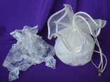Сумочка и перчатки кружевные свадебные, ручная работа, фото №2