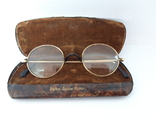 Старинные  очки в позолоченной оправе, в футляре. Европа., фото №2