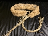 Пояс ремень с завязками, натуральный мех, фото №3