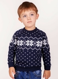 В'язаний светр для хлопчика різдвяний "Зірка Алатир"/blue (104), фото №2