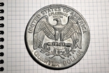 Настольна медаль "25 центів 1972" США, фото №3