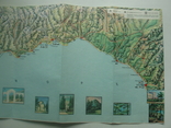 1976 ЧПК Чорноморське узбережжя Кавказу туристична схема, фото №8