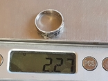 Советское колечко серебро 875 проба. Чернь. Размер 16, фото №8