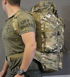 Тактический туристический рюкзак с системой M.O.L.L.E на 70л. (Мультикам)), фото №2