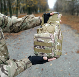 Тактическая военная сумка рюкзак однолямочный 7 литров с системой M.O.L.L.E Мультикам, фото №5