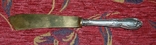 Нож желтого метала с ручкой из серебра, фото №2