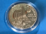 1 доллар сша 1992 P. Серебро, фото №2