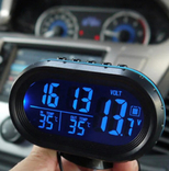 Автомобильные часы с термометром и вольтметром VST 7009 V, фото №3