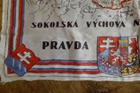 Карта Чехословакии 1918 - 1938 с гербами на шёлке., фото №9