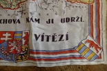 Карта Чехословакии 1918 - 1938 с гербами на шёлке., фото №10