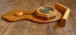 Настенные немецкие  часы в деревянном корпусе 1988 г .W Germany, фото №6