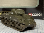  Corgi Sherman Tank Old Militaria Toy Car Army Old Metal Diecast Usa, фото №2