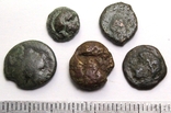 Лот з 5-х античних бронзових монет (01), фото №2