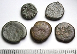 Лот з 5-х античних бронзових монет (01), фото №7