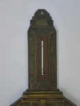 49 смБронзовий французький барометр з термометром початку ХХ століття, фото №3